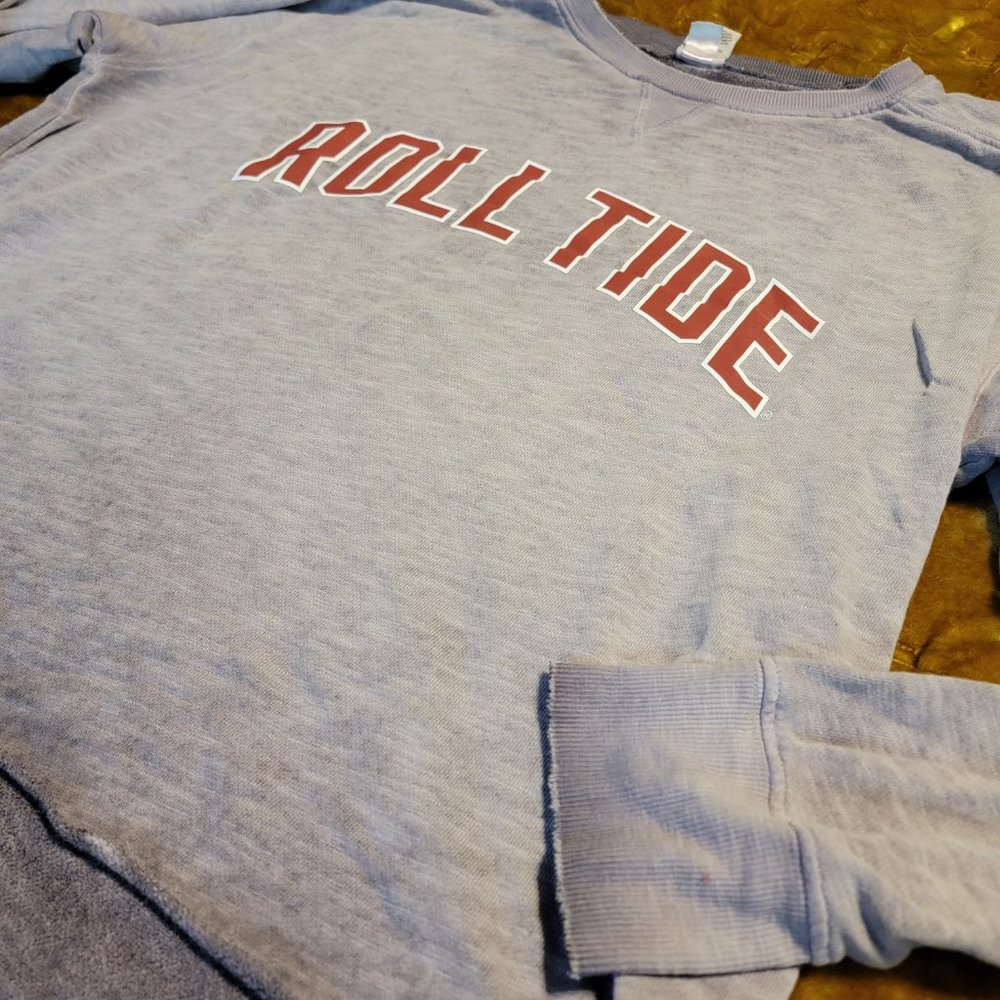 ROLL TIDE Gray Crewneck Sweat Shirt - Picture 2 of 4